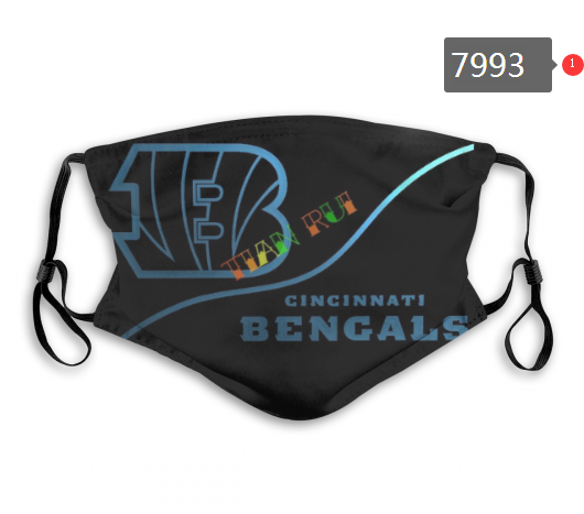 NFL 2020 Cincinnati Bengals #6 Dust mask with filter->nfl dust mask->Sports Accessory